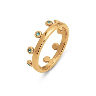 Friends Unite ring Zita Turquoise goud FR77 - Melano