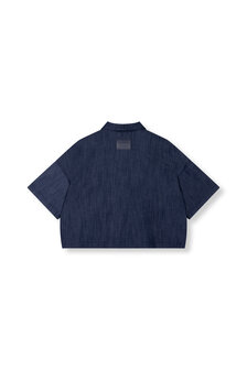 Denim top oversized Adeline donkerblauw - Refined Department