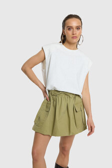 Mouwloze top oversized Mia grijs - Refined Department
