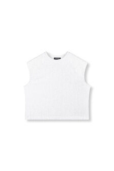 Mouwloze top oversized Mia grijs - Refined Department