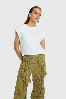 Mouwloze top oversized Mia grijs - Refined Department