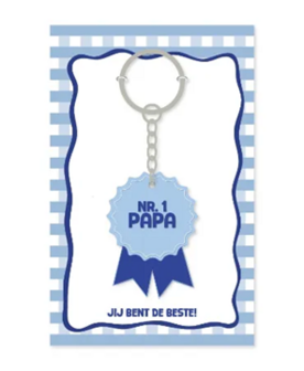 Sleutelhanger Nr. 1 papa, jij bent de beste!