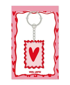 Sleutelhanger Hartje, veel liefs!