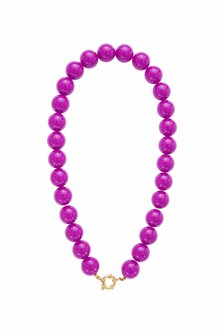 Kralen ketting 15mm paars