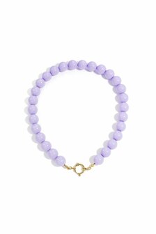 Kralen ketting 15mm lila