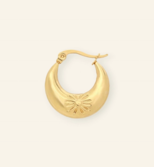Oorbel per stuk MH149 Sunny Hoop goud - MableHappiness