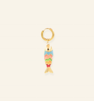 Oorbel per stuk MH150 The Real Catch multicolor goud - MableHappiness