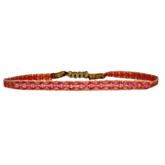 Armband Lima 04 roze kraaltjes - LeJu