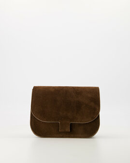 Tas Flora suede donkerbruin - Teatro