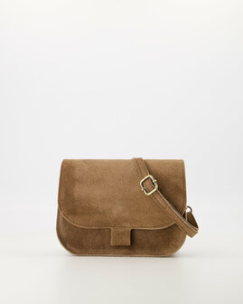 Tas Flora suede taupe - Teatro