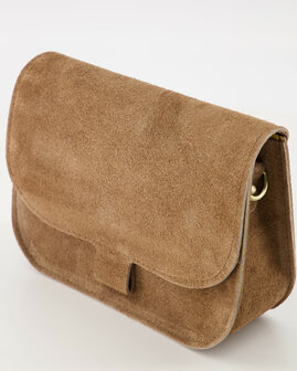 Tas Flora suede taupe - Teatro
