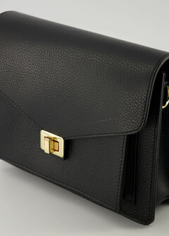 Tas Stacey leer zwart - Teatro