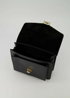 Tas Stacey leer zwart - Teatro