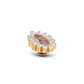 Steentje Stellar Marquise Diamond Light Pink goud TMI1 twisted - Melano