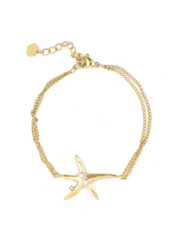 Armband dubbel zeester goud - Rose&amp;Camellia