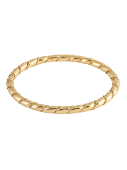 Armband bangle gedraaid goud - Rose&amp;Camellia