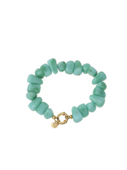 Armband kralen lichtblauw - Rose&amp;Camellia