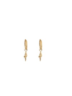 Oorbellen hoops schelpje goud - Rose&amp;Camellia