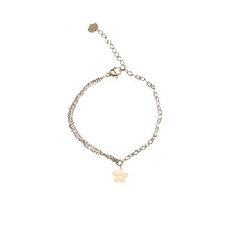 Armband bloemetje goud - Rose&amp;Camellia