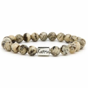 Armband Sander round logo bead 8mm - Karma Him