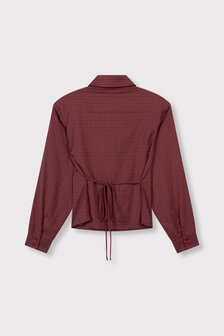 Blouse geruit Presley rood - RefinedDepartment