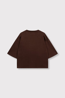 T-shirt Dolla v-hals bruin - RefinedDepartment