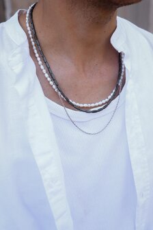Mannen ketting Vince zilver - GeorgeTheLabel