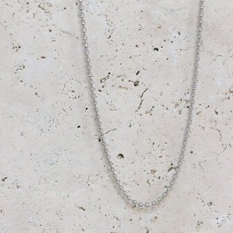 Mannen ketting double ball zilver - GeorgeTheLabel