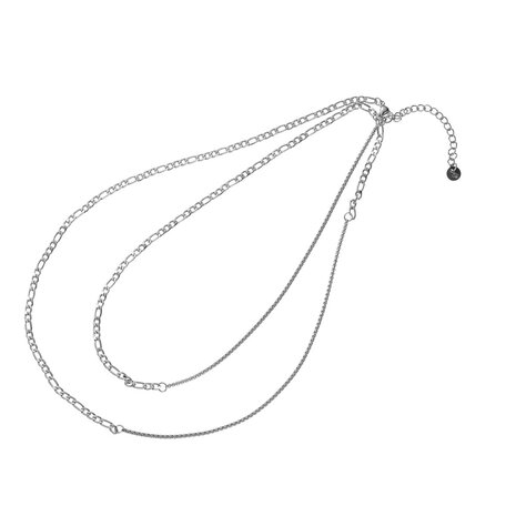 Ketting N2345-1 two chains zilver - Day&Eve 