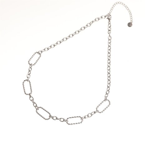 Ketting N1709-1 shiny schakels zilver - Day&Eve 