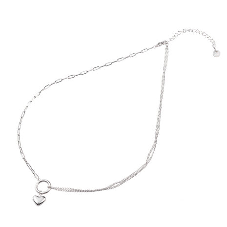 Ketting N3357-1 big big heart zilver - Day&Eve