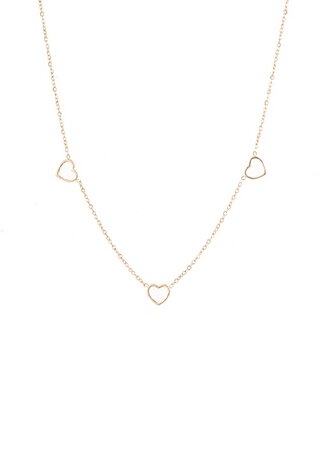 Ketting N3203-2 3 hearts goud - Day&Eve 