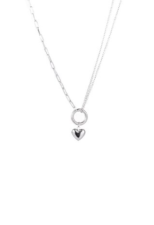 Ketting N3357-1 big big heart zilver - Day&Eve