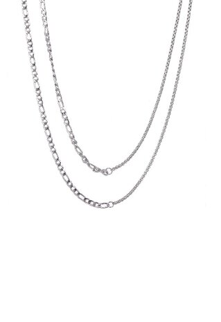 Ketting N2345-1 two chains zilver - Day&Eve 