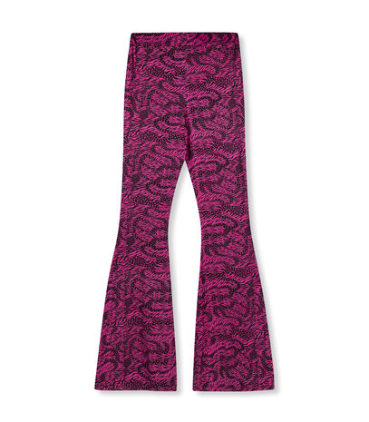 Broek flared heart zebra Abba roze - Refined Department