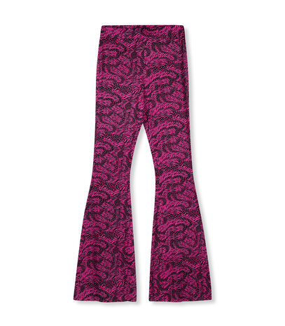Broek flared heart zebra Abba roze - Refined Department