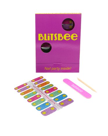 Nagel stickers shiny smiley - Blitsbee