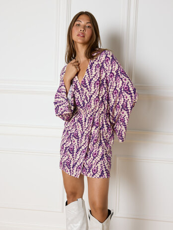 Jurk print Fab paars - Refined Department