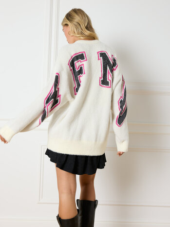 Trui/sweater backprint Neva offwhite - Refined Department