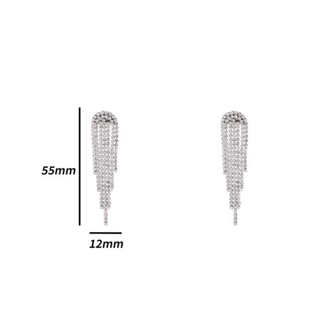 Oorbellen E4877-1 waterfall strass earring zilver - Day&Eve 