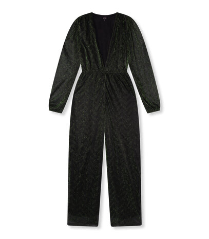 Jumpsuit KITT glitter donkergroen - Refined Department
