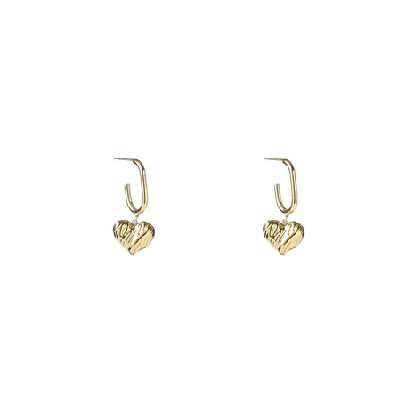 Oorbellen E5405-2 Heart hoop goud - Day&Eve 