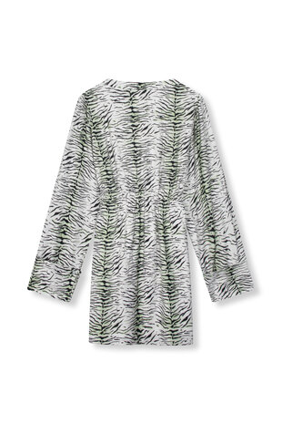 Jurk Liselle zebra groen zwart/wit - Refined Department