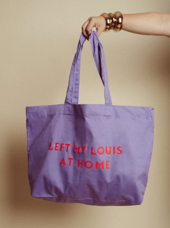 Canvas shopper Louis Neon Orange Velvet - Pinned By K