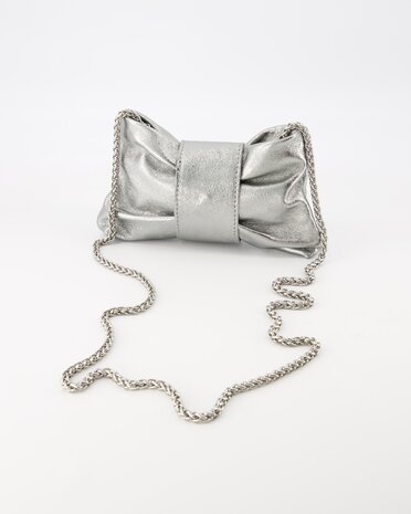 Tas met strik Bowi zilver