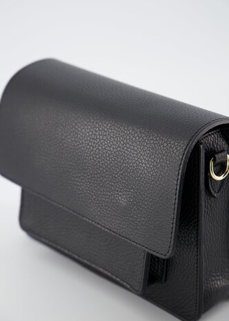 Tas Fenna zwart leer