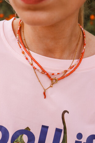 Ketting K.SK.190.1 Sangria goud - Label Kiki