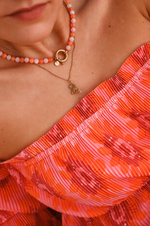 Ketting K.SK.194.1 Bubblegum snake goud - Label Kiki