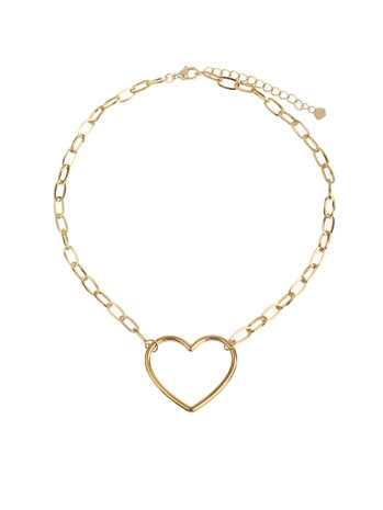 Ketting Chain heart goud - Rose & Camellia