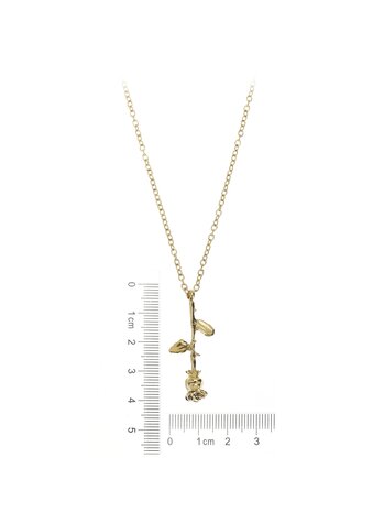 Ketting Hanging rose lang goud - Rose & Camellia